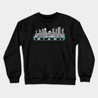 Miami Football Team All Time Legends, Miami City Skyline Crewneck Sweatshirt